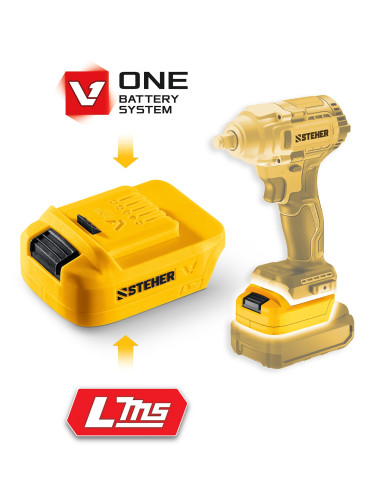 STEHER 20 В, адаптер для АКБ LMS под инструмент V1, (LMS-V1)